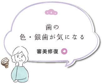 歯の色・銀歯が気になる 審美修復